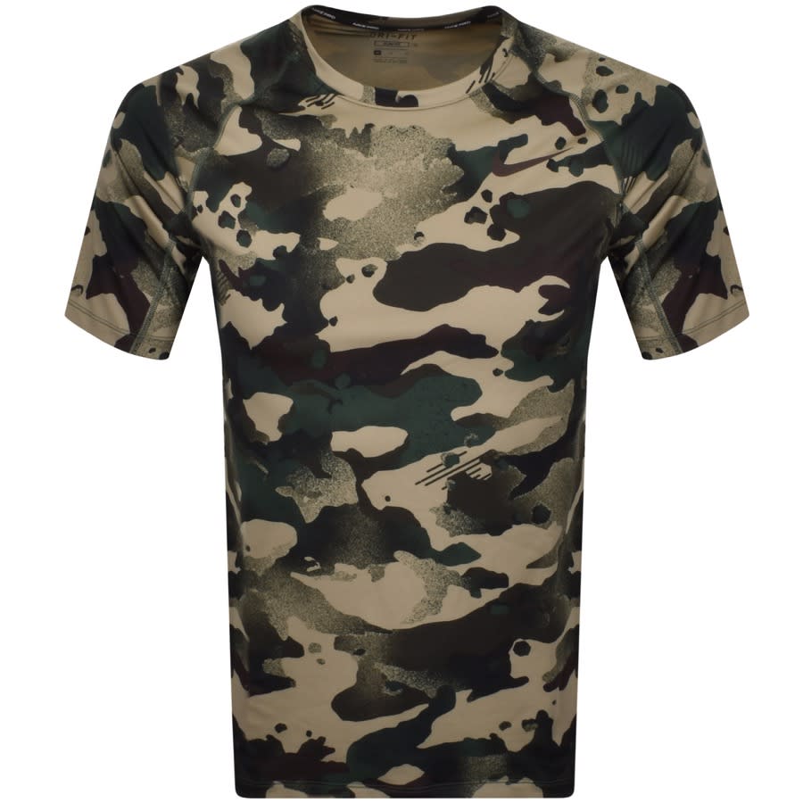 Alternative Image for ProductNike Training Slim Camo T Shirt Green1